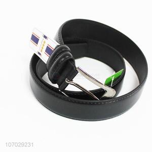 Premium quality men's belt casual style pin buckle pu leather belt