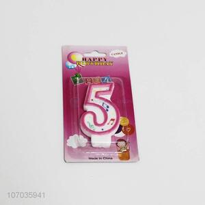 Wholesale Fashion Birthday Candle Colorful Number Candle