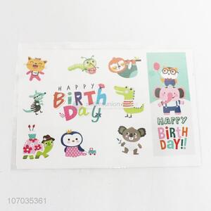 Wholesale cute cartoon animal paper sticker for kids