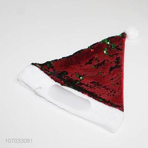 High Sales Elegant Christmas Supplies Santa Claus Gifts Sequins Christmas Hat