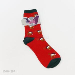 High-grade Christmas reindeer pattern ladies crew socks