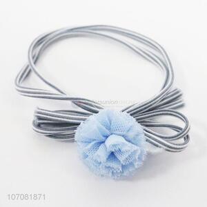 Factory direct sale fine elastic polyester flower hair tie hair band