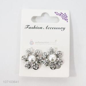 Wholesale Flower Shape Alloy Earring Fashion Ear Stud