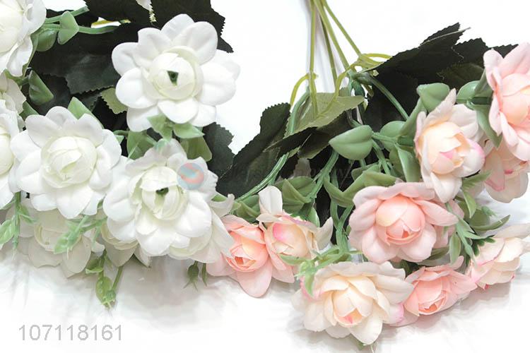 Best Sale Home Decor Plastic Simulation Flowers Artificial Bouquet