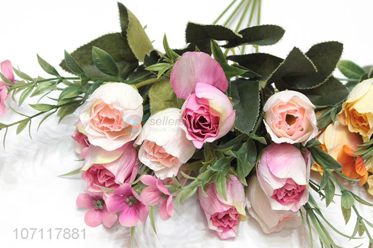 Best Selling Home Decoration Simulation Bouquet Plastic Artificial Flowers