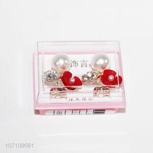 Wholesale Price Fashion Accessories Alloy Pearl Earring For Women