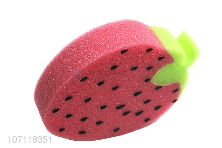 Premium products cute strawberry shape kids bath sponge bath scrubber