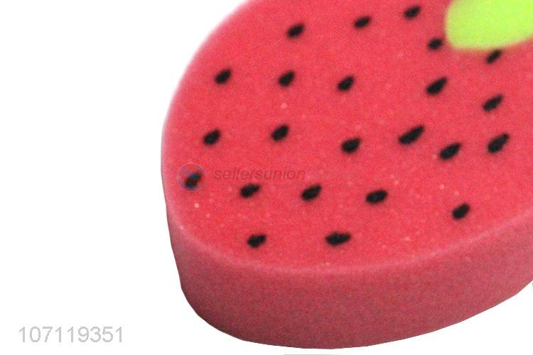 Premium products cute strawberry shape kids bath sponge bath scrubber