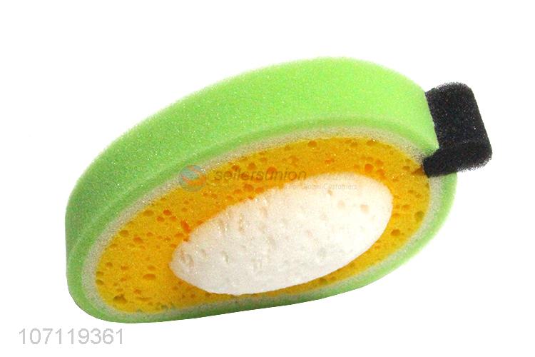 Latest style lovely mongo shape children bath sponge exfoliating sponge