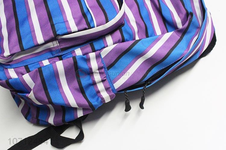 Good Quality Color Stripe Backpack Fashion Schoolbag