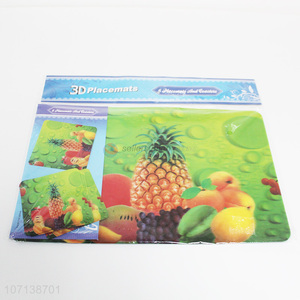 Custom Fruit Pattern 3D Printing 6+6 Placemats Set