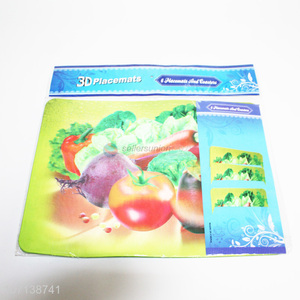 Hot Sale 6+6 Color Printing 3D Placemat Set