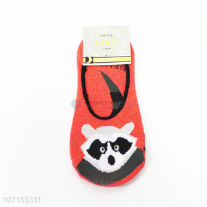 Cartoon Animal Pattern Invisible Socks For Ladies