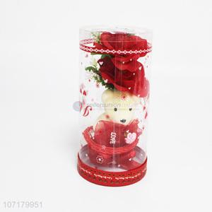 Good Sale Artificial Flower Cute Bear Gift Set