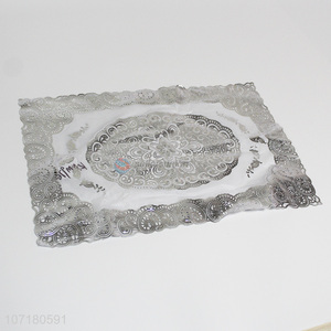 China supplier hot stamping silver pvc placemat waterproof table mat for decoration