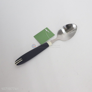 China supplier metal cutlery large size stainless steel spoon with plastic handle