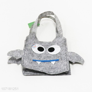 Cheap wholesale halloween kids candy felt tote bag