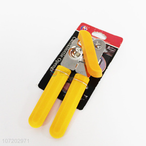 Factory safe manual can opener bottle opener with plastic handle