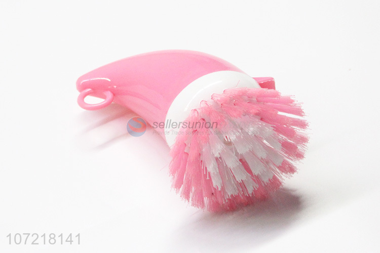 Wholesale newest hand-held ox horn shape kitchen pot brush dish washing brush