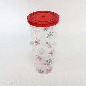 Factory sell snowflake pattern eco-friendly plastic cup for drink