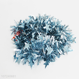 Good quality blue top garland ribbon Christmas decoration