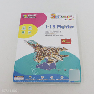 Promotional newest 3D j-15 fighter puzzle kids educational toy