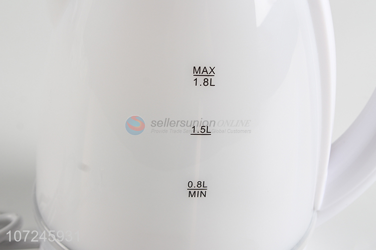 New style custom logo printed white plastic electric kettle