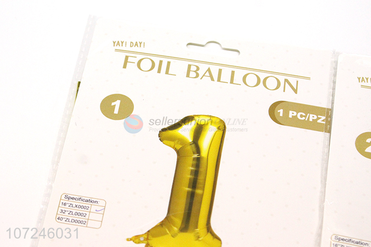 New products gold number balloons standing balloons for decoration