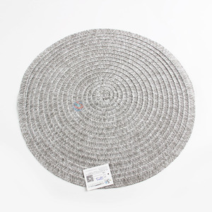 Factory wholesale round woven pvc placemat oilproof rable mat