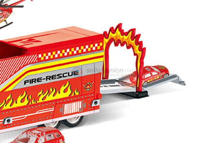 Premium products die-cast fire rescure truck model toys inertia car toys