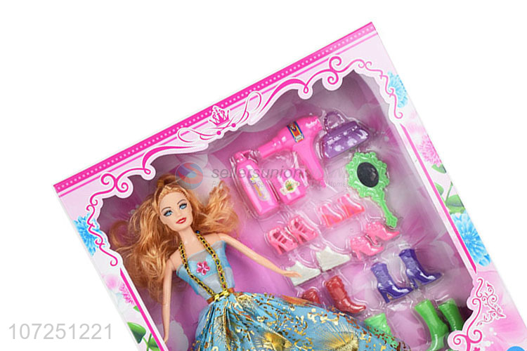 Hot Sale Fashion Girls Doll With Shoes Set Toy