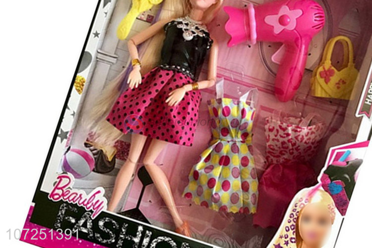 New Style Beautiful Girls With Dresses Doll Toy Set