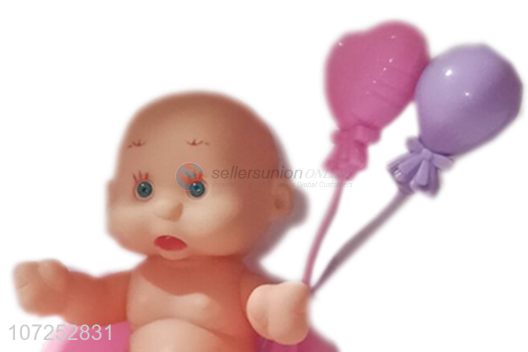 Unique Design Vinyl Baby Doll Toy With Feeder Bottle And Toilet