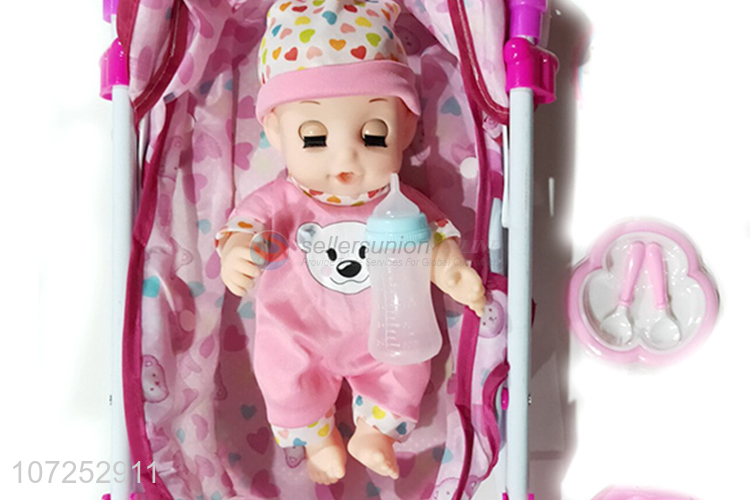 Wholesale 12 Inch Dolls Toys With Stroller Baby Dolls Baby Doll Walkers