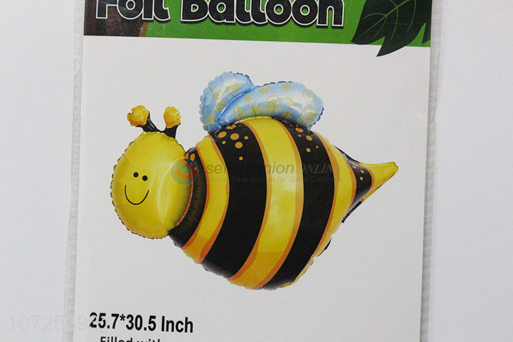 Attractive design kids toys cartoon bee shape aluminum foil balloon