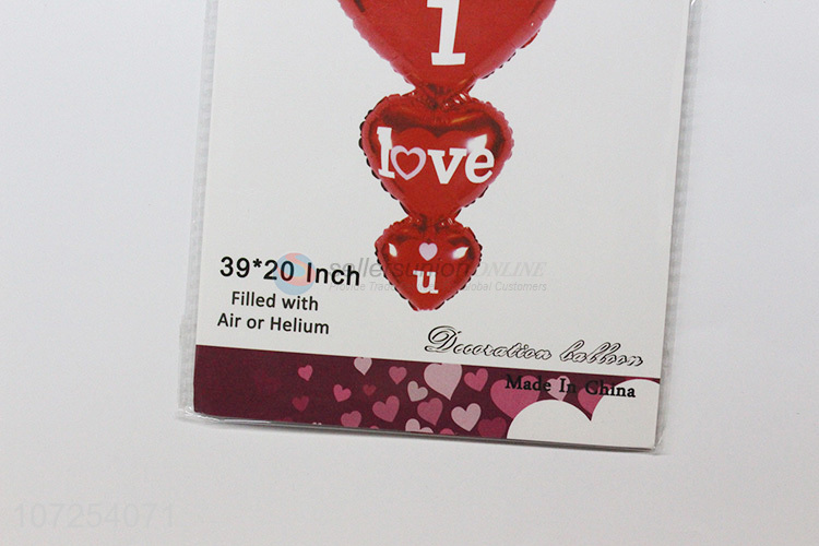 China supplier wedding party supplies heart shape aluminum foil balloon