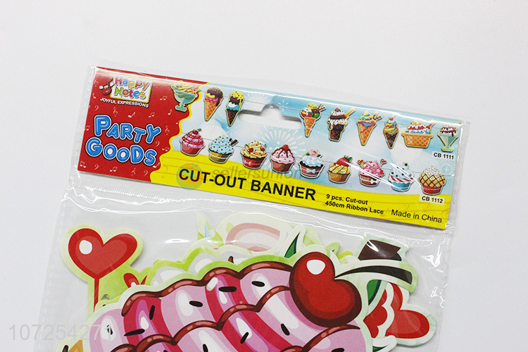 Factory price kids birthday party decoration paper banner set