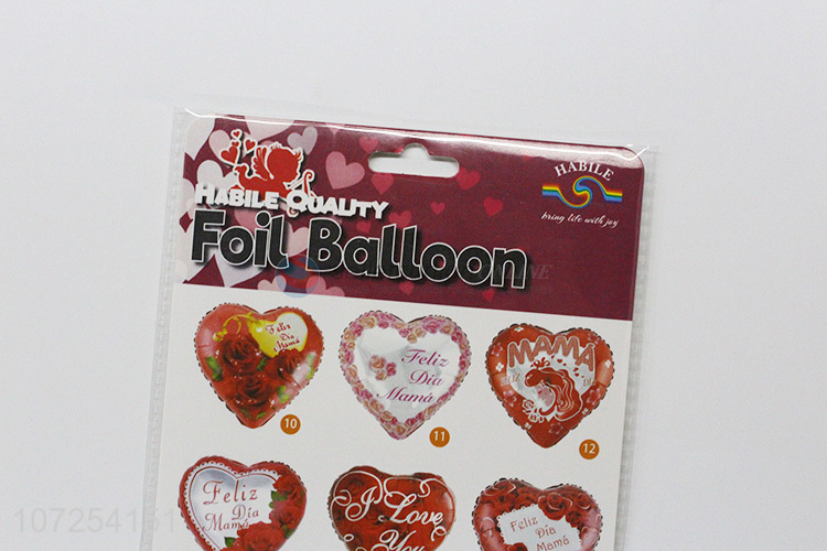 Unique design decorative heart helium balloon foil balloons party supplies