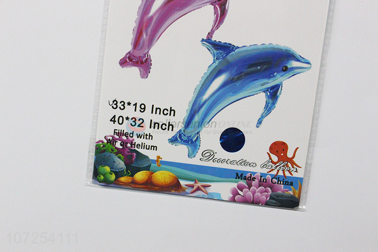 Excellent quality dolphin foil balloon for kids birthday party decoration