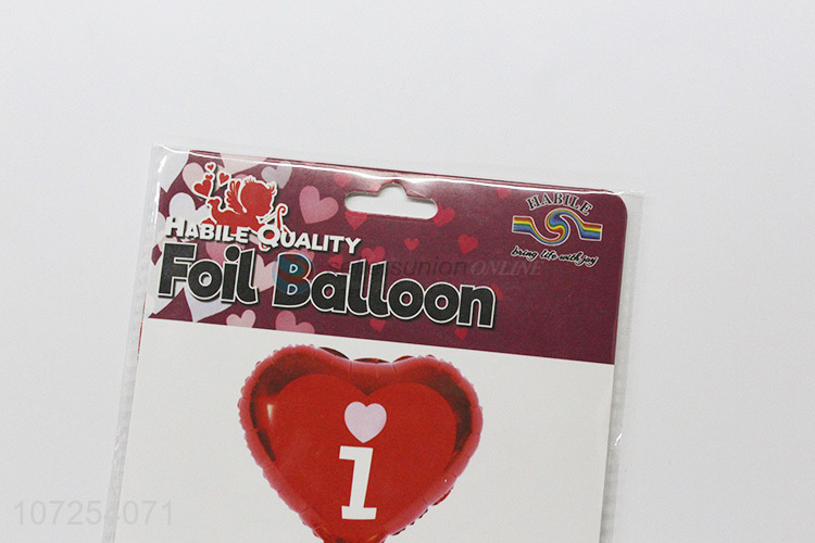 China supplier wedding party supplies heart shape aluminum foil balloon