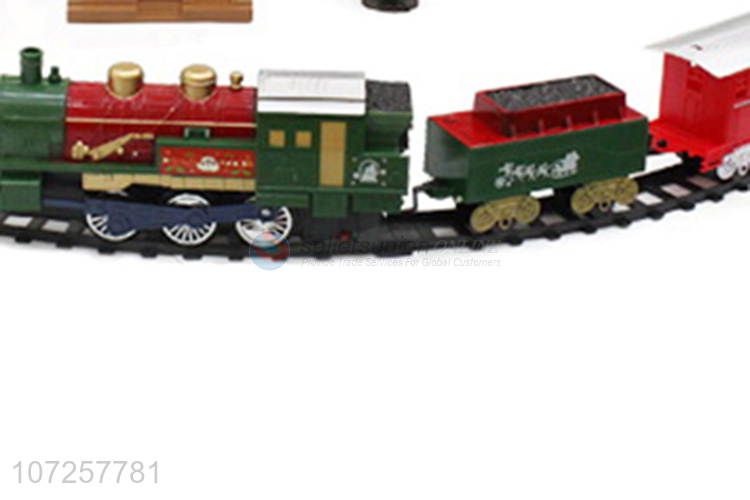 High quality plastic track toys battery operated toy Christmas train for kids