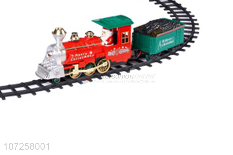 Superior quality battery operated plastic electric toy Christmas train railway set