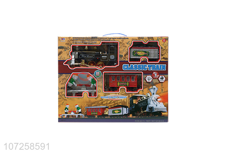 China OEM boys railway toy train battery operated train set