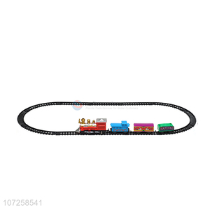 Premium quality battery operated plastic train railway set slot toys