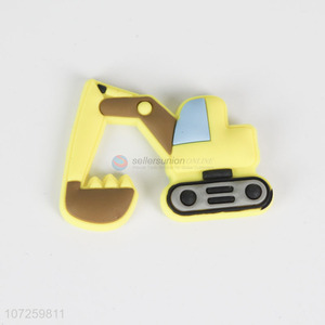 Promotional cheap excavator shape pvc fridge magnet