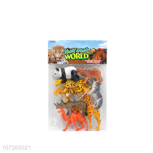 Best Price Plastic Wildlife Simulation Animal Model Toy Set Kids Toy