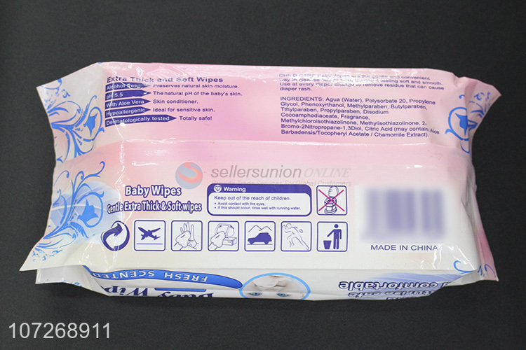 Factory Price 80Pcs Gentle Extra Thick Cleaning Wipes Soft Baby Wipes