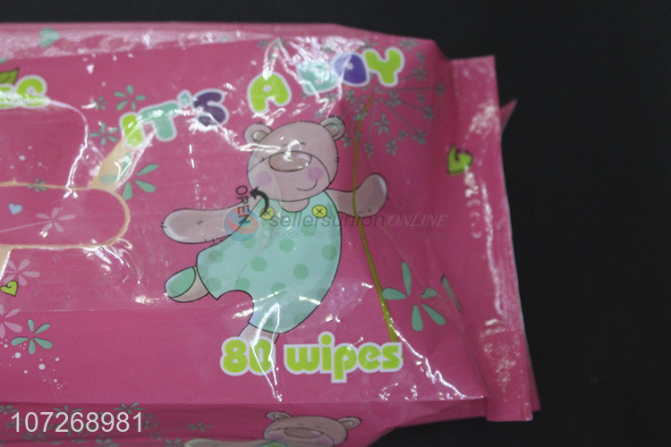 New Product 80Pcs Cleaning Use Wipes Cute Cartoon Baby Wipes