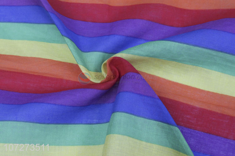 Promotional items fashion cotton bandana rainbow stripe square bandana