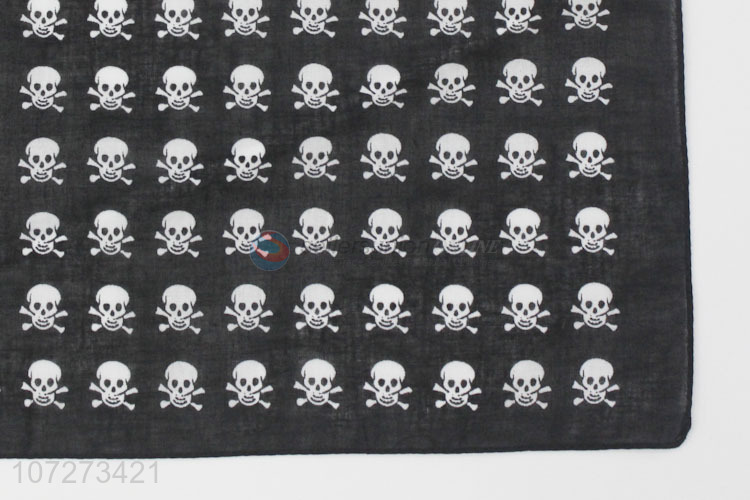 Promotional cheap skull printed square necklace outdoor motorcycle bandana headwear